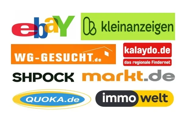 Vezető német apróhirdetési oldalak logói