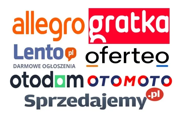 Lengyelország vezető apróhirdetési oldalainak logói
